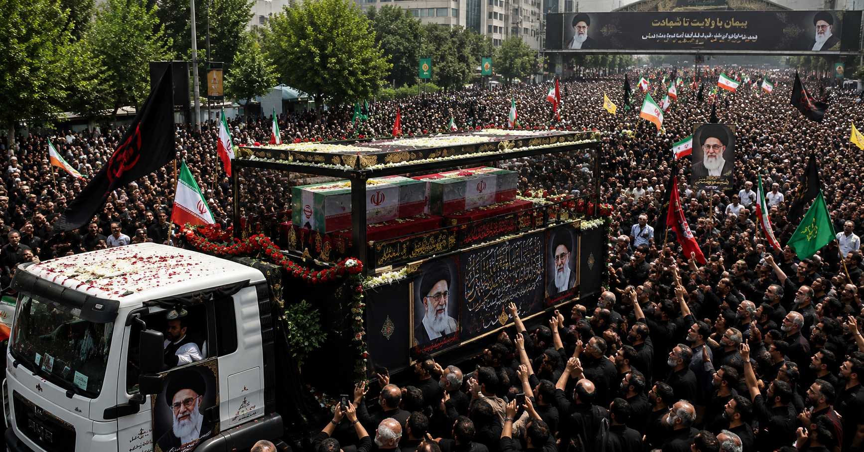 Thousands Gather in Tehran as Funeral Procession Honors Ayatollah Ali Khamenei